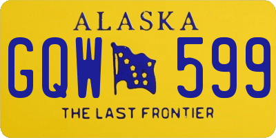 AK license plate GQW599