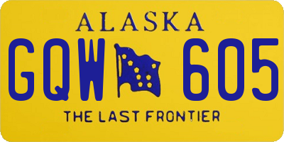 AK license plate GQW605