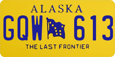 AK license plate GQW613