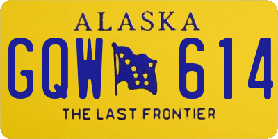 AK license plate GQW614