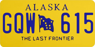 AK license plate GQW615