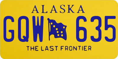 AK license plate GQW635