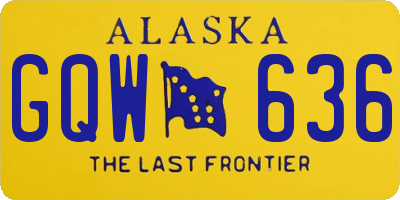 AK license plate GQW636