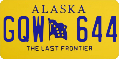 AK license plate GQW644