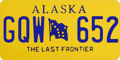 AK license plate GQW652