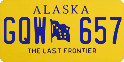 AK license plate GQW657
