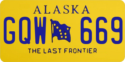 AK license plate GQW669