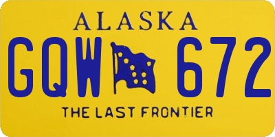 AK license plate GQW672