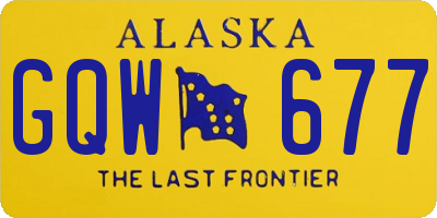 AK license plate GQW677