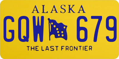 AK license plate GQW679