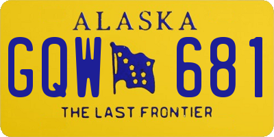 AK license plate GQW681
