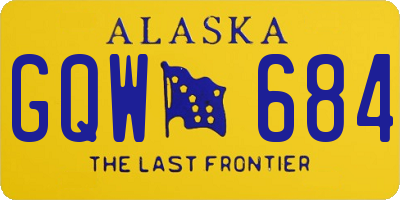 AK license plate GQW684