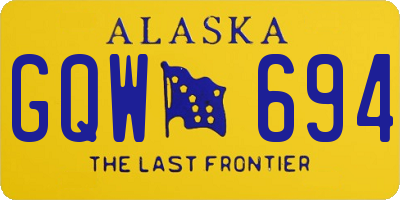 AK license plate GQW694