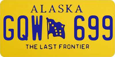 AK license plate GQW699