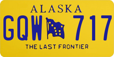 AK license plate GQW717