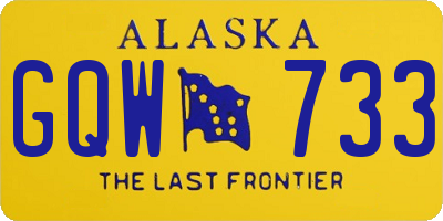 AK license plate GQW733