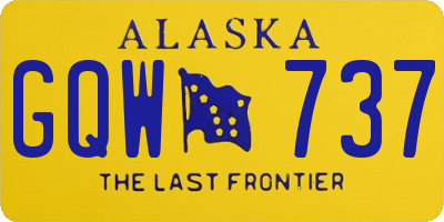 AK license plate GQW737