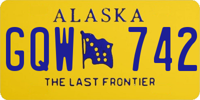 AK license plate GQW742