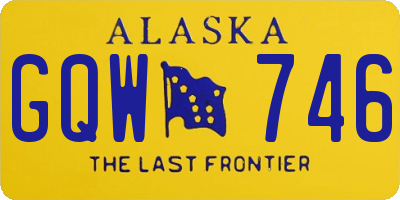 AK license plate GQW746