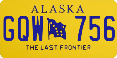 AK license plate GQW756