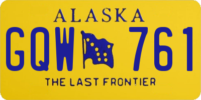 AK license plate GQW761
