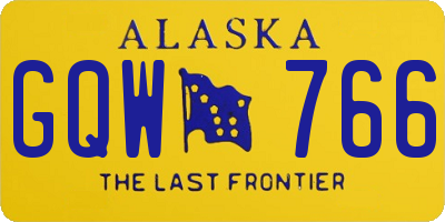 AK license plate GQW766