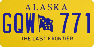 AK license plate GQW771