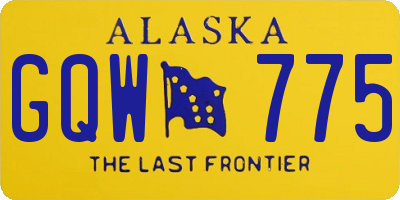 AK license plate GQW775