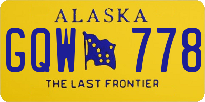 AK license plate GQW778