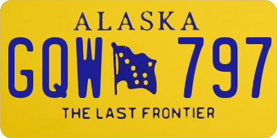 AK license plate GQW797