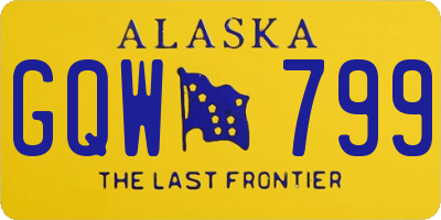 AK license plate GQW799