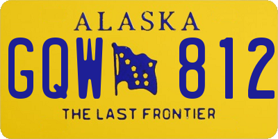 AK license plate GQW812