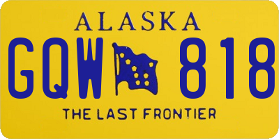 AK license plate GQW818