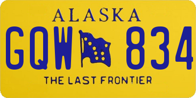 AK license plate GQW834