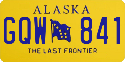 AK license plate GQW841