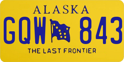 AK license plate GQW843