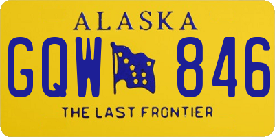 AK license plate GQW846