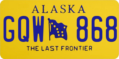 AK license plate GQW868