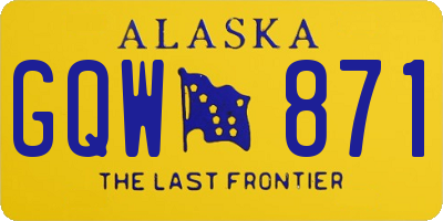 AK license plate GQW871