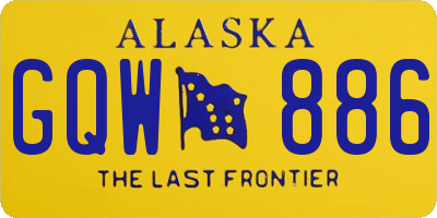 AK license plate GQW886