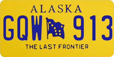 AK license plate GQW913