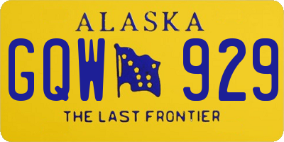 AK license plate GQW929