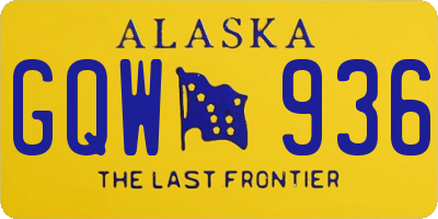 AK license plate GQW936