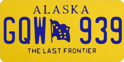 AK license plate GQW939