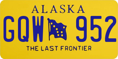 AK license plate GQW952