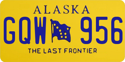 AK license plate GQW956