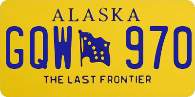 AK license plate GQW970