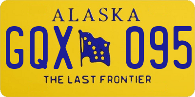 AK license plate GQX095