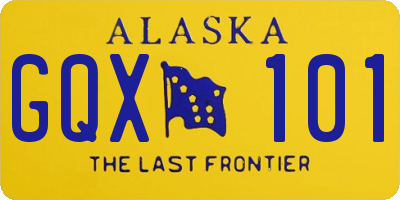 AK license plate GQX101