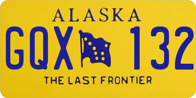 AK license plate GQX132